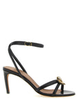 Dolce & Gabbana Black Calfskin Stiletto Heel Sandals