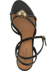 Dolce & Gabbana Black Calfskin Stiletto Heel Sandals