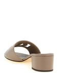 Dolce & Gabbana Gray Calfskin Mules