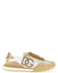 Dolce & Gabbana Beige Calfskin Athletic Sneakers