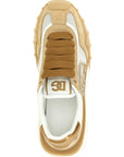 Dolce & Gabbana Beige Calfskin Athletic Sneakers