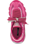 Dolce & Gabbana Fuchsia Polyamide Athletic Sneakers