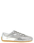 Alexander McQueen Silver Leather Athletic Sneakers