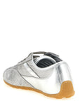 Alexander McQueen Silver Leather Athletic Sneakers