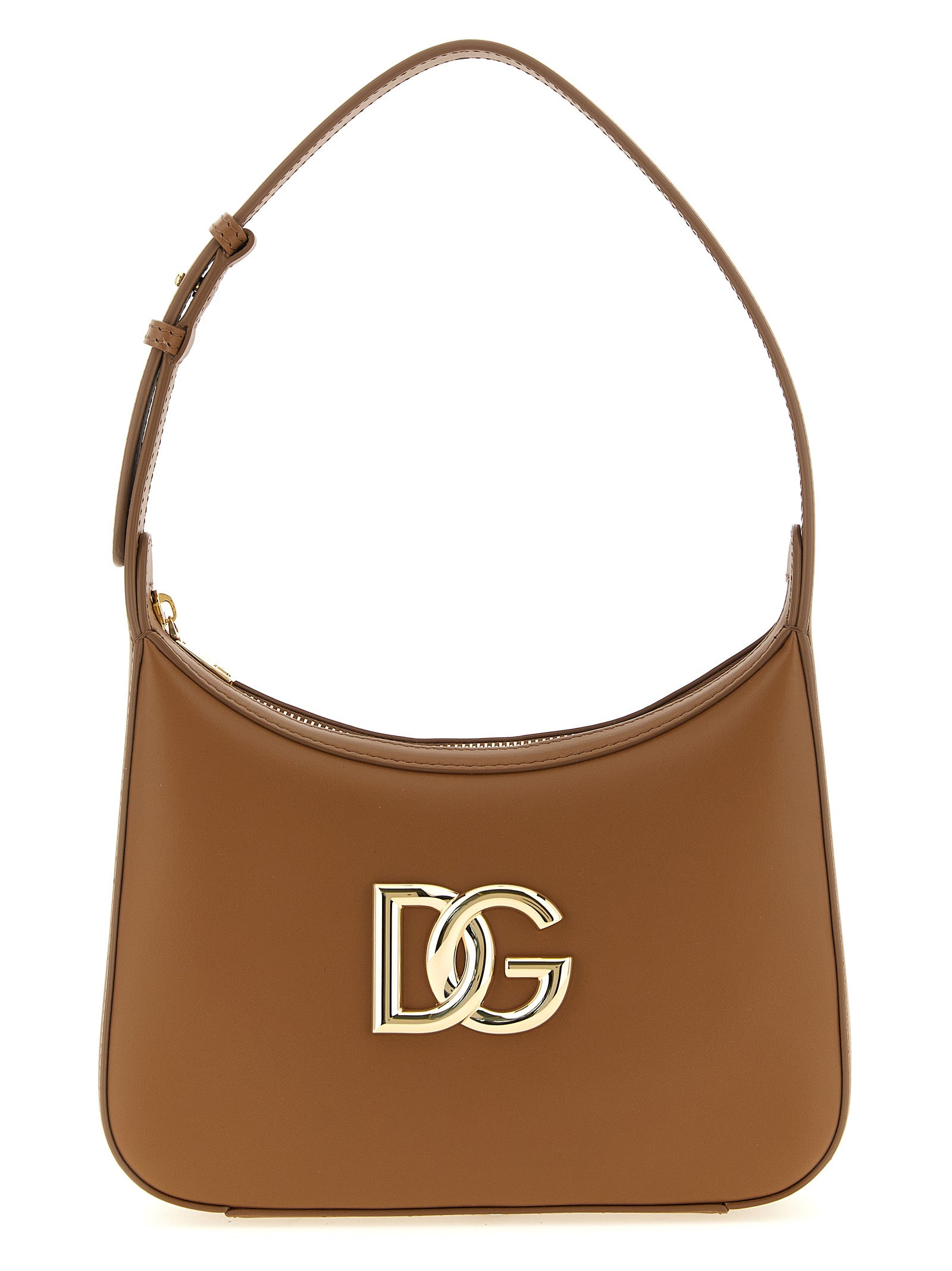 Dolce &amp; Gabbana Brown Calfskin Shoulder Bag