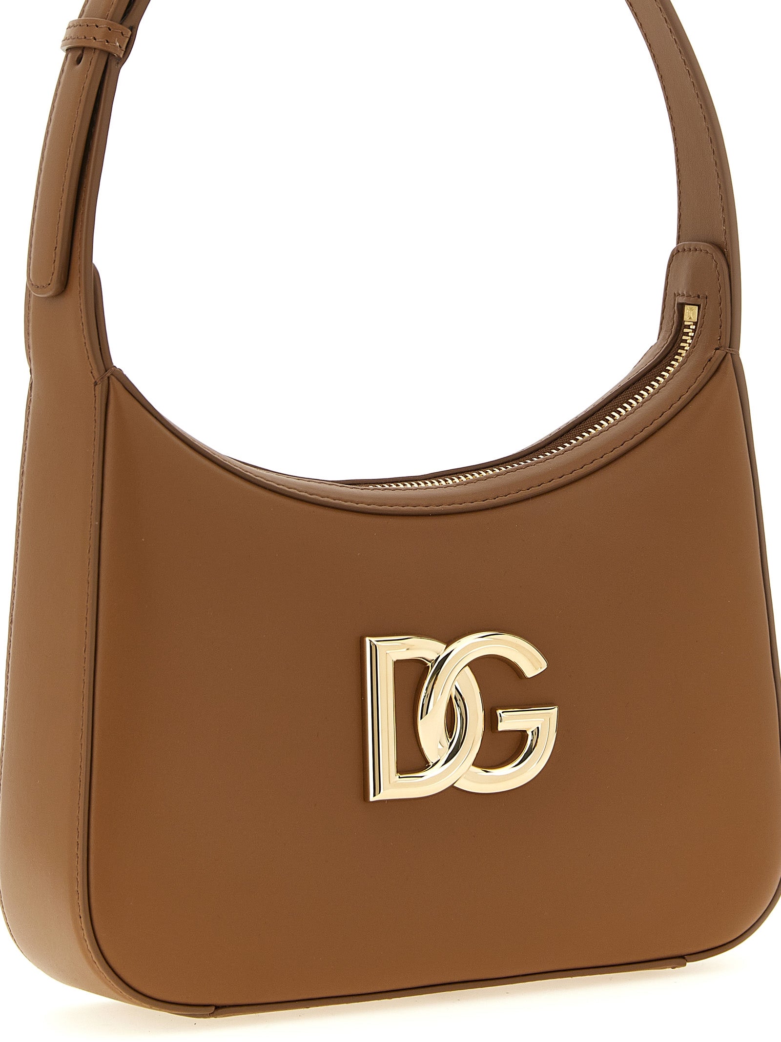 Dolce &amp; Gabbana Brown Calfskin Shoulder Bag
