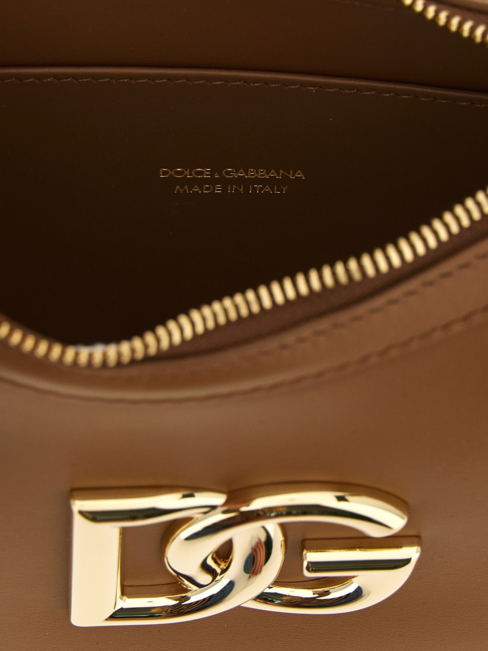 Dolce &amp; Gabbana Brown Calfskin Shoulder Bag