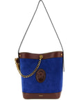 Versace Blue Calfskin Shoulder Bag