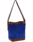 Versace Blue Calfskin Shoulder Bag