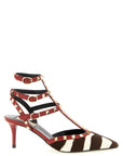 Valentino Garavani Multicolor Calfskin Mid Heel Pumps