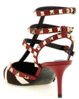 Valentino Garavani Multicolor Calfskin Mid Heel Pumps