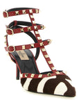 Valentino Garavani Multicolor Calfskin Mid Heel Pumps