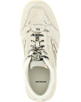 Balenciaga Beige Bovine Leather Platform Sneakers