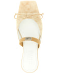 MM6 Maison Margiela Beige Cowhide Slides