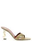 Saint Laurent Bicolor Viscose Stiletto Heel Sandals