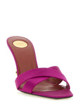 Saint Laurent Fuchsia Viscose Stiletto Heel Sandals