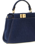Fendi Blue Cotton Handbag