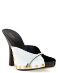 Versace Bicolor Calfskin High Heel Pumps