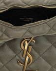 Saint Laurent Gray Lamb Leather Handbag
