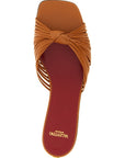 Valentino Garavani Brown Goatskin Slides