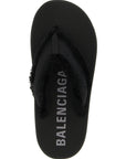 Balenciaga Black Viscose Slides