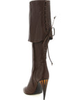 Alexander McQueen Brown Lamb Leather Over The Knee