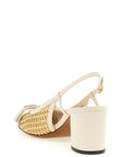 Valentino Garavani Beige Goatskin Mid Heel Pumps