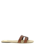 Saint Laurent Brown Calfskin Slides