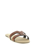 Saint Laurent Brown Calfskin Slides