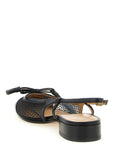 Valentino Garavani Black Leather Ballet Flats