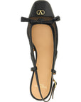 Valentino Garavani Black Leather Ballet Flats