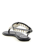 RENE CAOVILLA Bicolor Viscose Flat Sandals