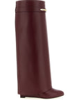 Givenchy Bordeaux Calfskin Over The Knee