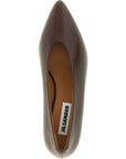 Jil Sander Brown Calfskin Mid Heel Pumps