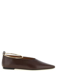 Jil Sander Brown Goatskin Ballet Flats