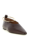 Jil Sander Brown Goatskin Ballet Flats