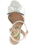 Valentino Garavani Silver Leather Stiletto Heel Sandals