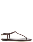 RENE CAOVILLA Brown Viscose Flat Sandals