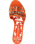 Dolce & Gabbana Orange Cotton Slides
