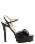 Valentino Garavani Black Calfskin Stiletto Heel Sandals
