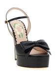 Valentino Garavani Black Calfskin Stiletto Heel Sandals