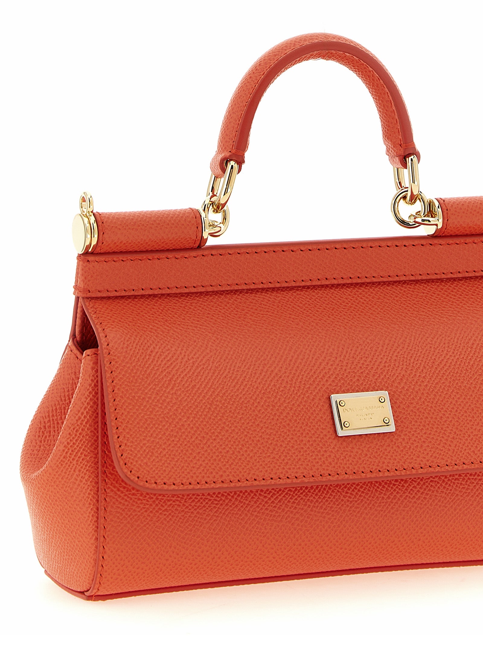 Dolce &amp; Gabbana Orange Calfskin Handbag