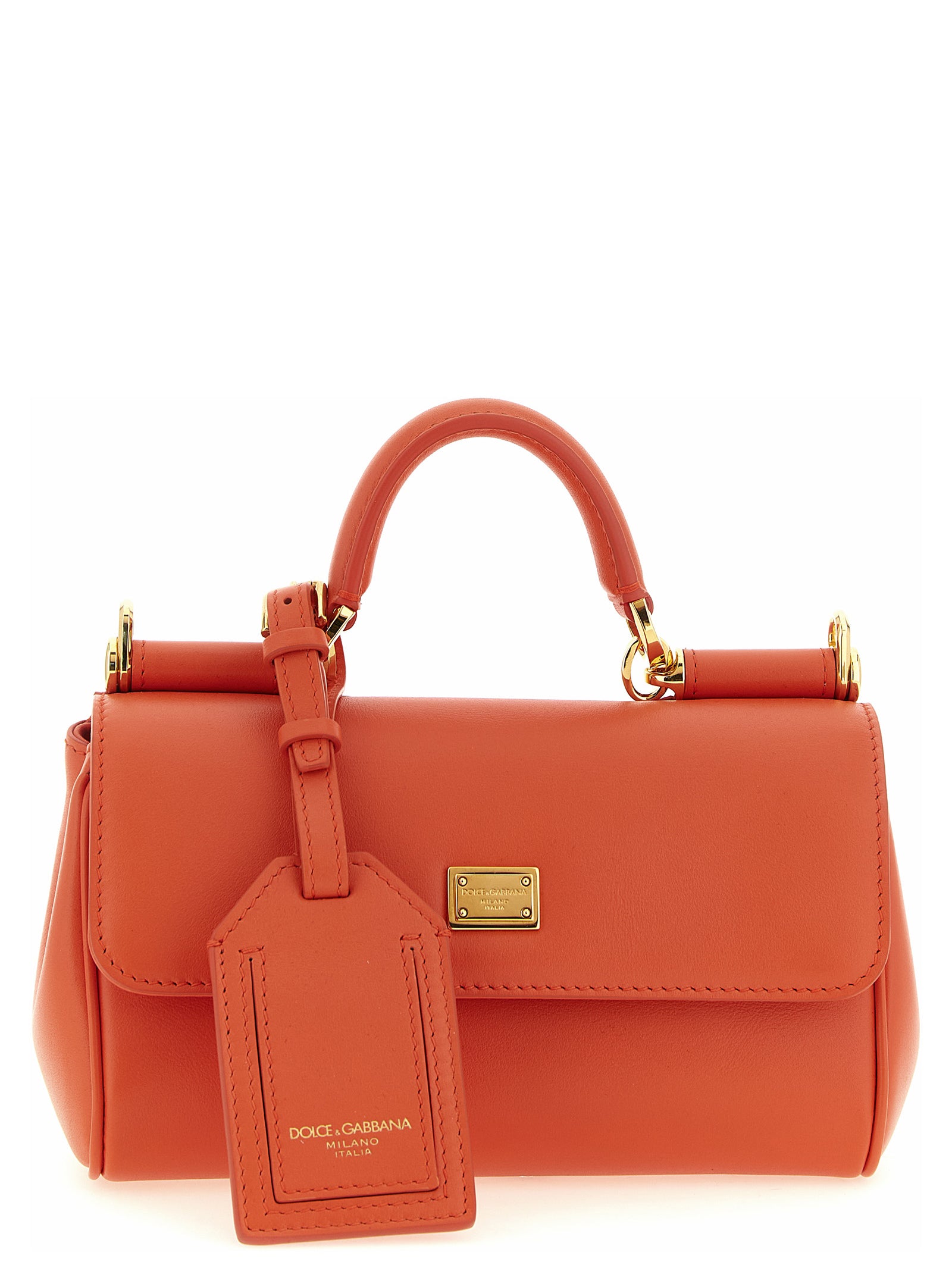Dolce &amp; Gabbana Orange Calfskin Handbag