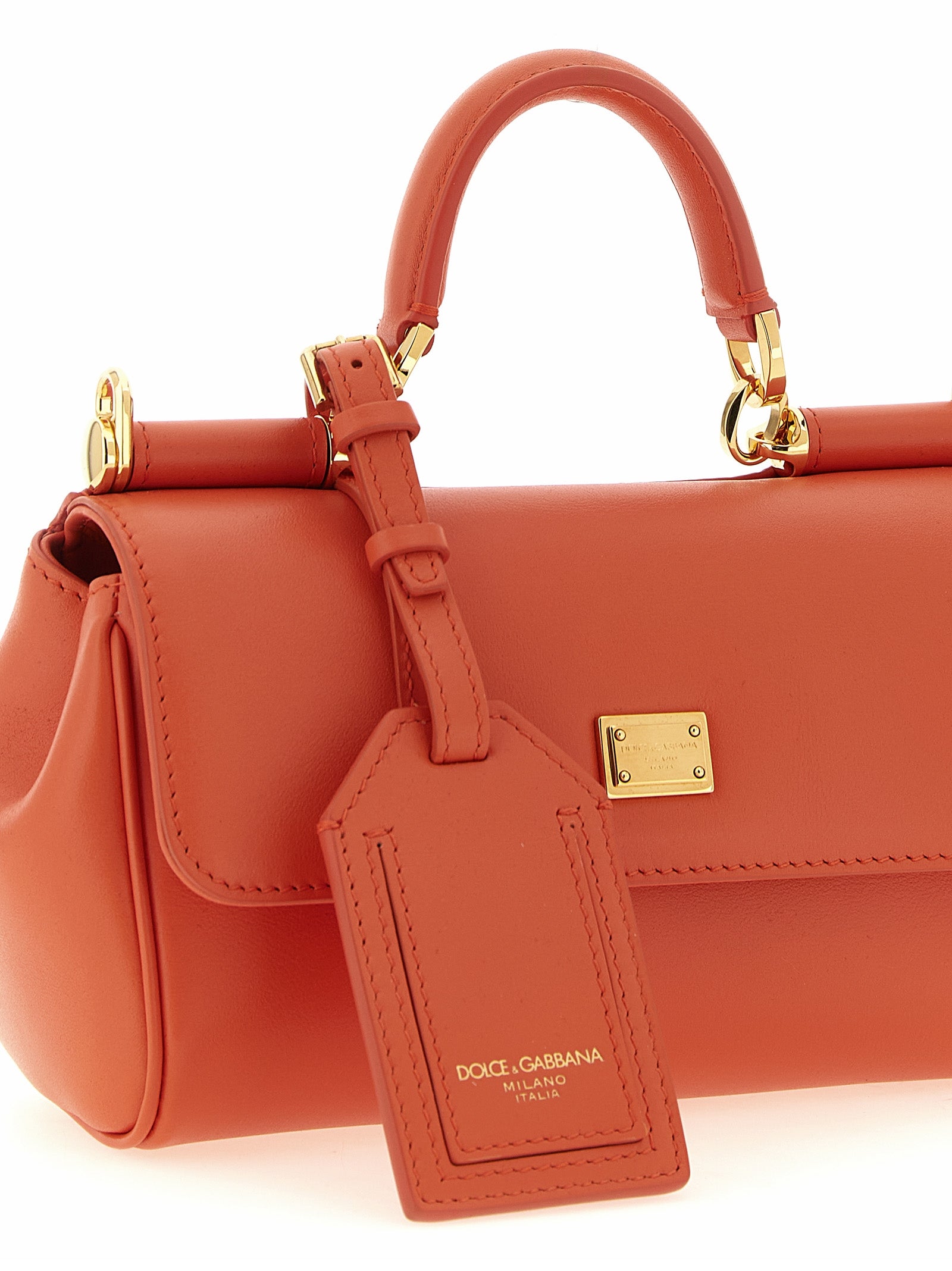 Dolce &amp; Gabbana Orange Calfskin Handbag