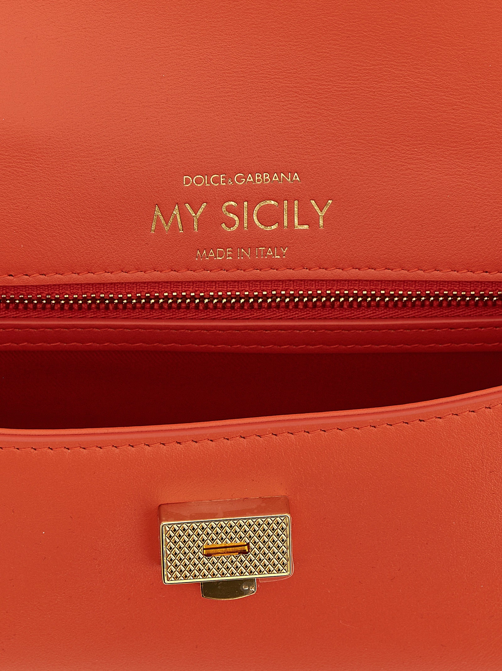 Dolce &amp; Gabbana Orange Calfskin Handbag