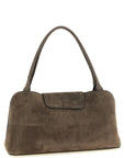 Versace Brown Calfskin Shoulder Bag