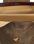 Versace Brown Calfskin Shoulder Bag