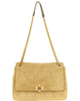 Tory Burch Beige Calfskin Shoulder Bag
