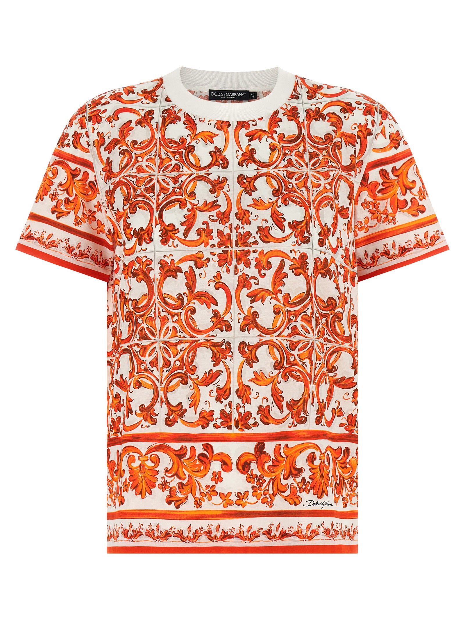 Dolce &amp; Gabbana Orange Cotton T-Shirt