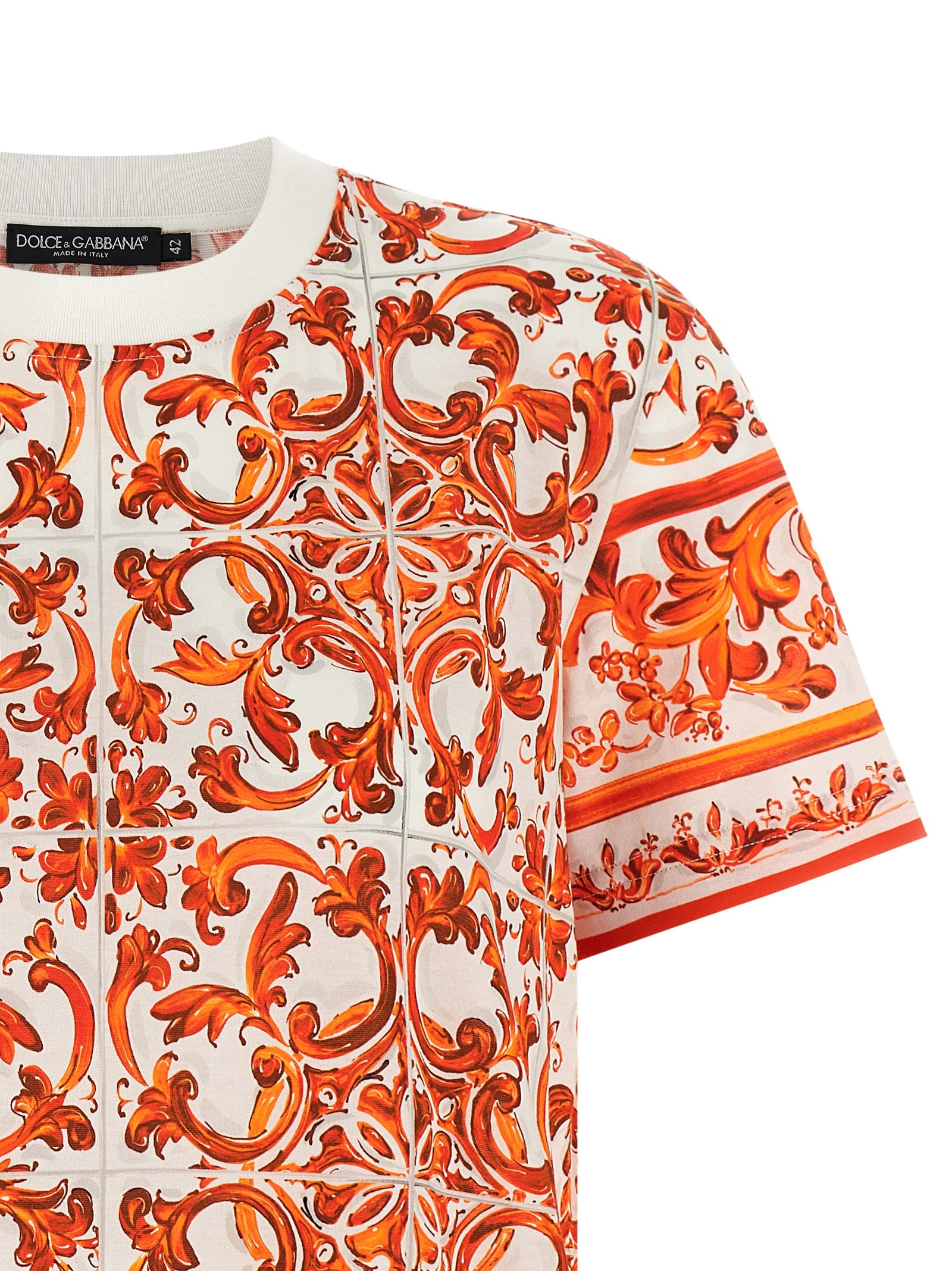 Dolce &amp; Gabbana Orange Cotton T-Shirt